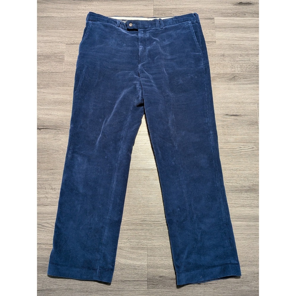 Charles Tyrwhitt Men's Blue 100% Cotton Classic Fit Corduroy Pants Size‎ 40x32
